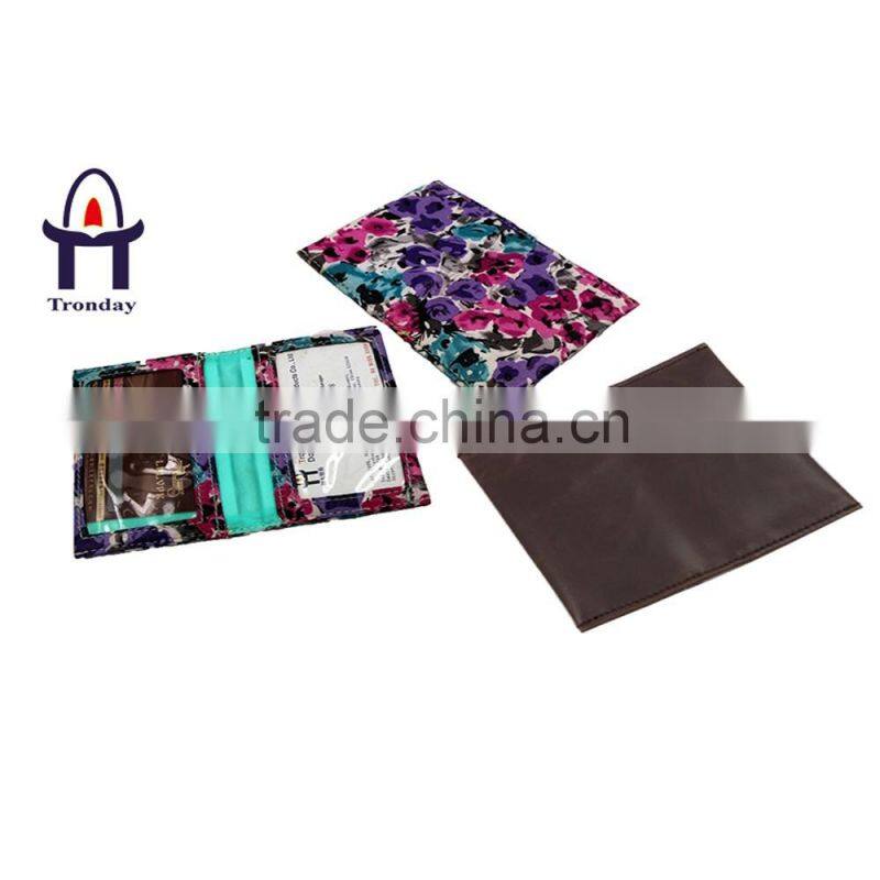 PU leather business card holder, foldable ID or credit card protector cover