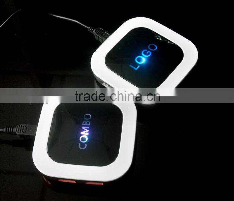 2013 Gracious USB HUB With Card Reader Combo (Lighting Logo) for promotion
