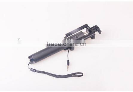 2015 newest wired selfie stick with foldable holder for camera monopod and smartphone