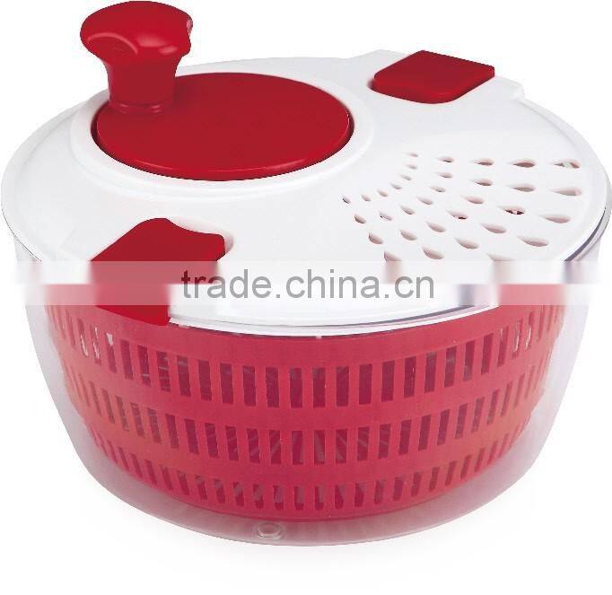 2016 Premium Plastic Salad Spinner with Clips Plastic Salad Mixer with Draining Hole