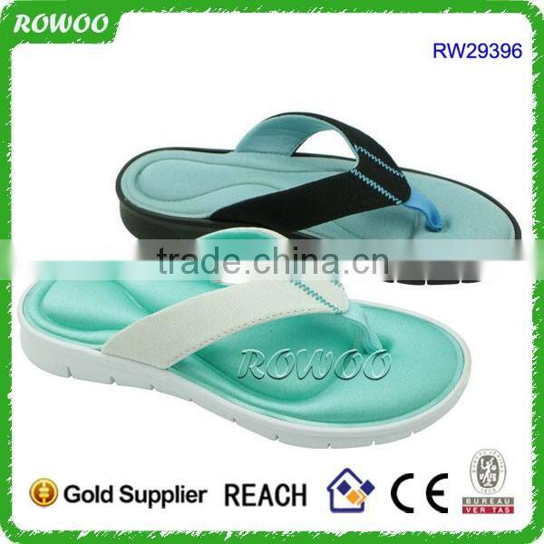 Lady Sandal Good Quality Memory Foam Beach Flip Flops EVA Sole Slipper