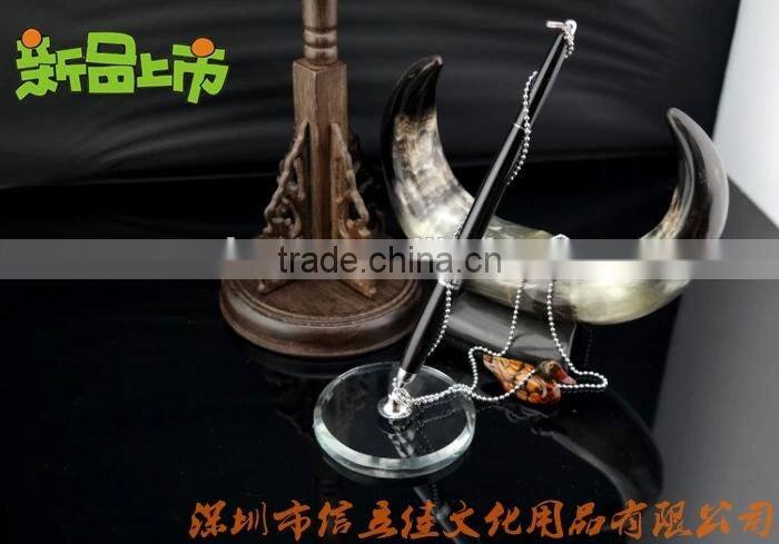 desk pen with chain, table ballpoint pen, stand pen for hotel