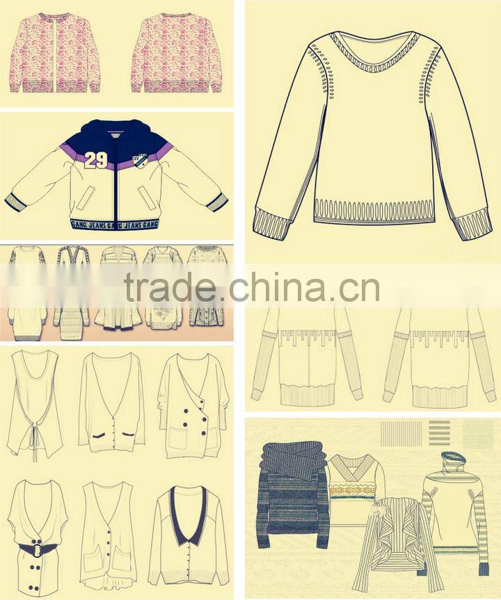 Mens fashion contrast color cotton knit pullover sweater