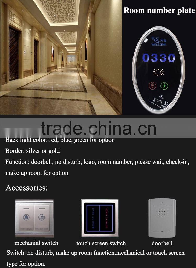 hotel door room number plates electronic plates