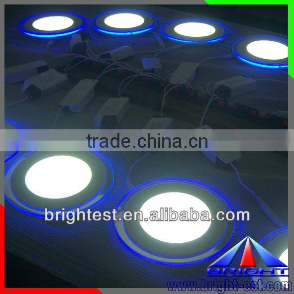 2 color led panel light,blue and white,round led panel