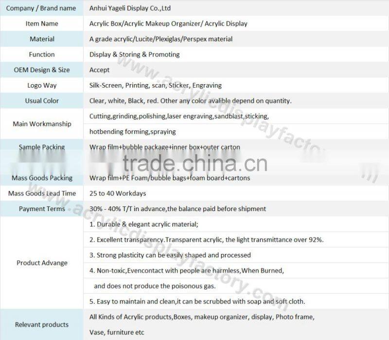 Acrylic photo frame Double-side magnetic crystal clear picture photo frame