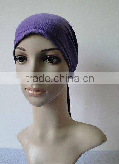C005 new muslim tie back underscarf,cotton underscarf and hats