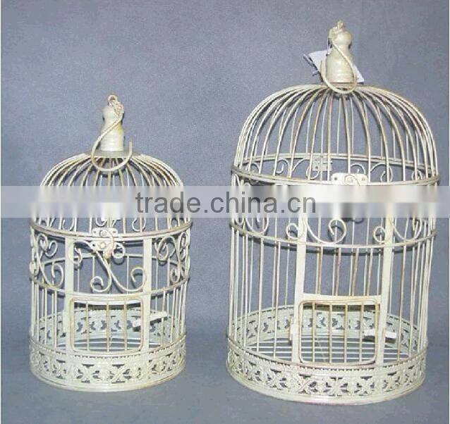 Decorative small round metal bird cages