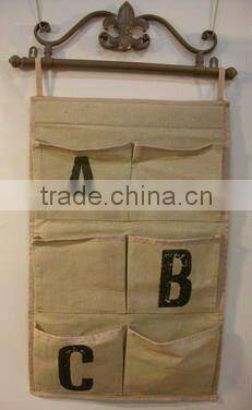 112327-Wall hanging storage pocket fabric wall pocket