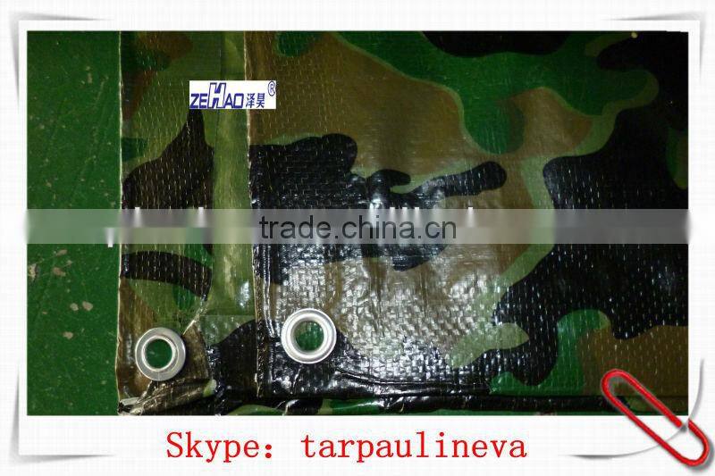 pe tarpaulin for camouflage camping tent&camouflage cover&aluminium eyelet pe tarpaulin