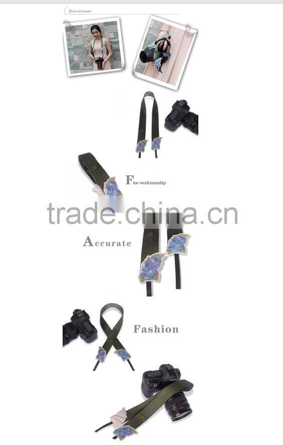 Blueberry Design Green Camera Strap Icon Leather For DSLR Nikon for Canon for Sony LM-09 custom leather camera strap