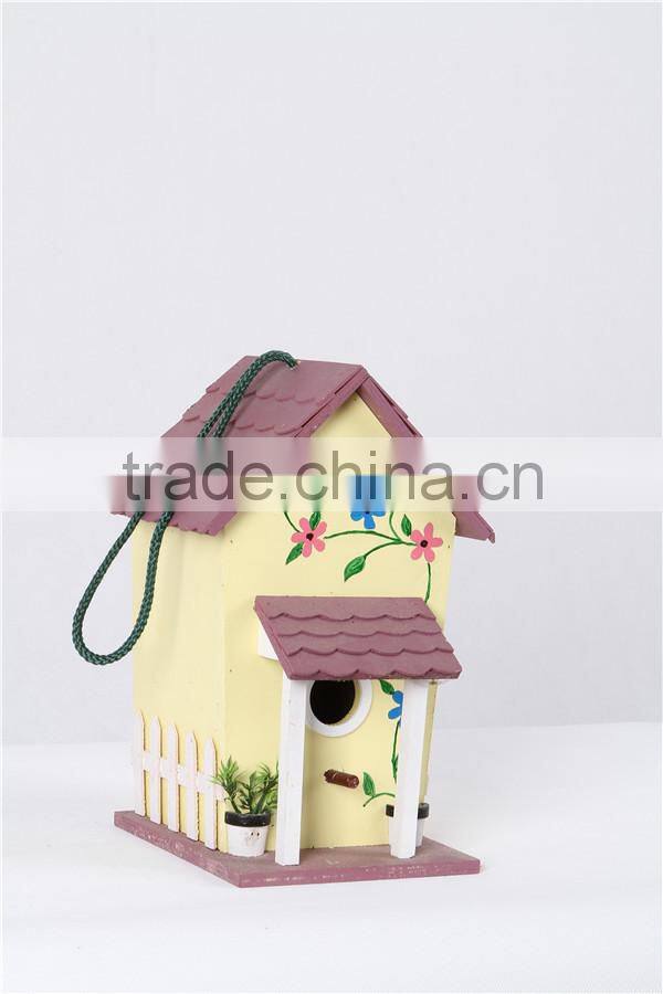 Eco-friendly decorative MDF pet birdhouse