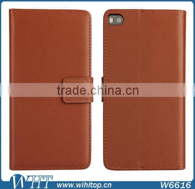 Leather Card Slot Flip Cover with Stand for Huawei Ascend P8 Case