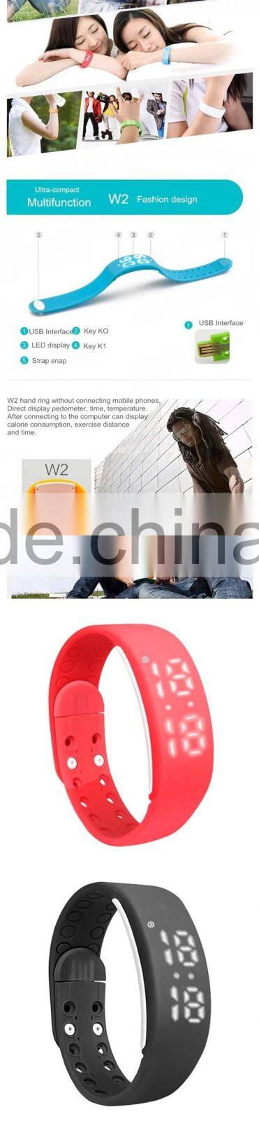 Real-time OLED Waterproof Activity Tracker pedometer W2 Sleep smart health WRISTBAND