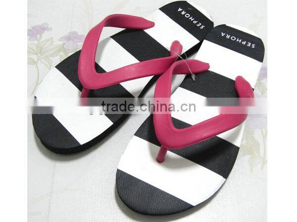 Wholesale pvc outsole silk screen new design ladies slippers