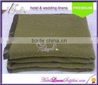100% acrylic green blanket for miliatry camps, green military blankets 150*200cm