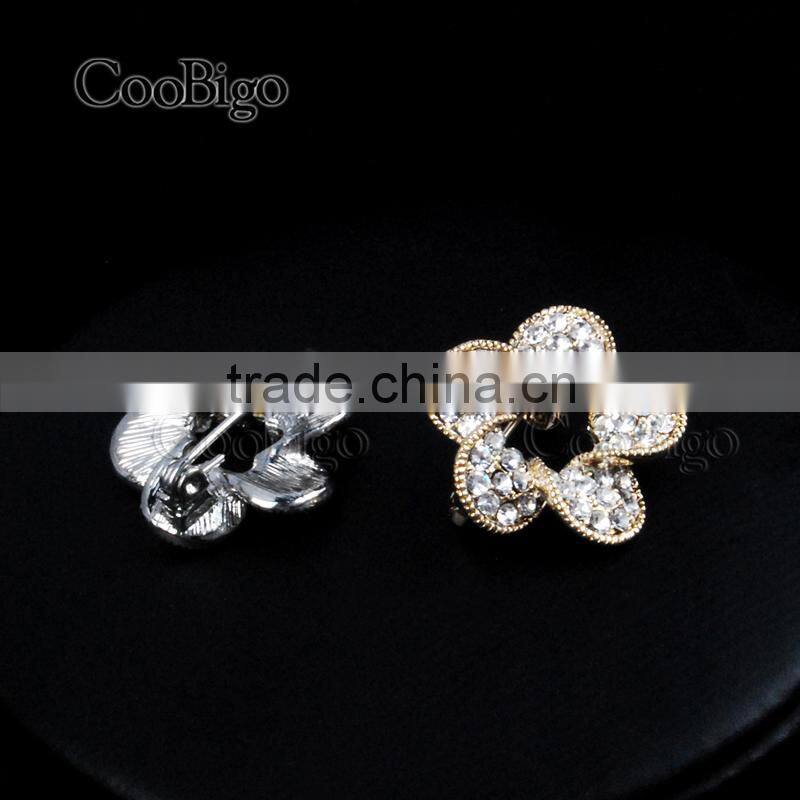 Fashion Jewelry MC STONE Simple Flower Brooch Women Girls Dresses Hijab Scarf Party Gift Apparel Jacket Promotion Accessories