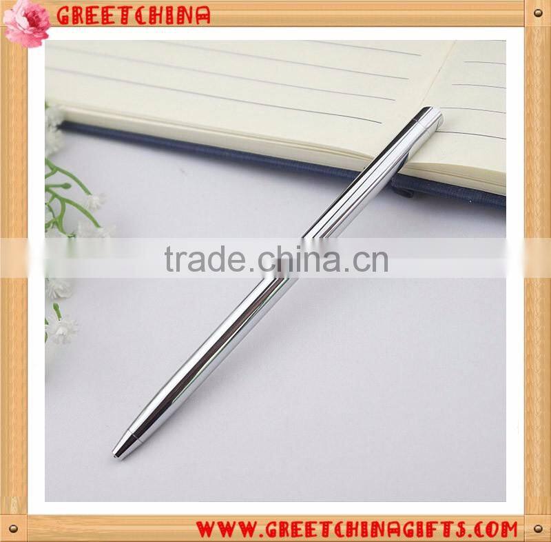Top Grade Business Custom Hotel Copper Pen Holder Chromium Plated Advertising Pen