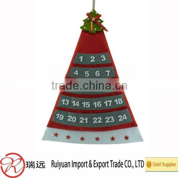 2016 Alibaba Website China high quality fashional felt christmas calendar
