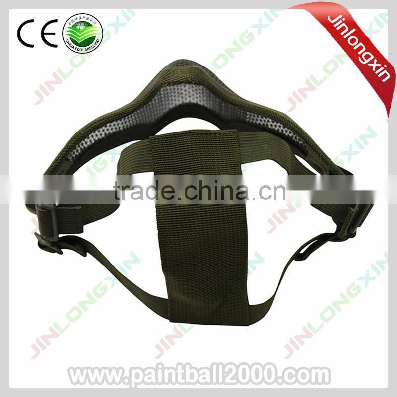 Tactical Military Half Face Metal Mesh Protector Airsoft Mask