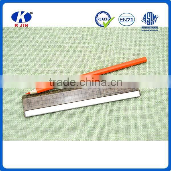 China manufacturer promotional 15cm grey transparent lens PS ruler with cheap price