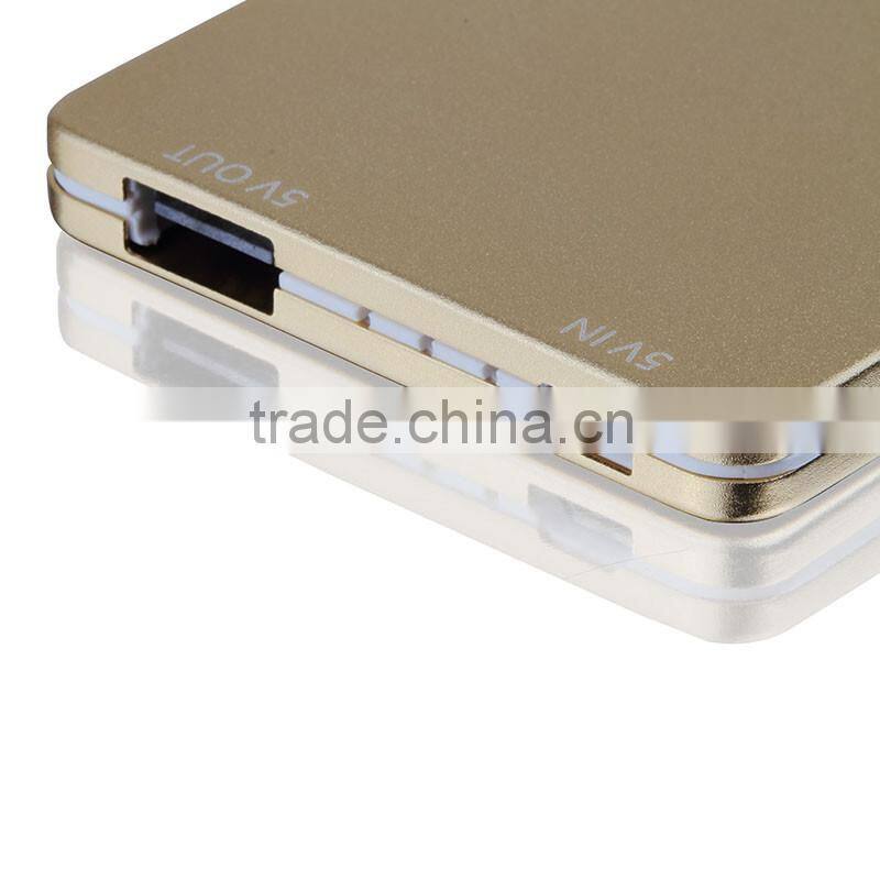 Slim/ultrathin Aluminum Polymer Power Bank,Fashion Portable Superior Quality Power Bank,Ultra Thin Mobile Power Supply