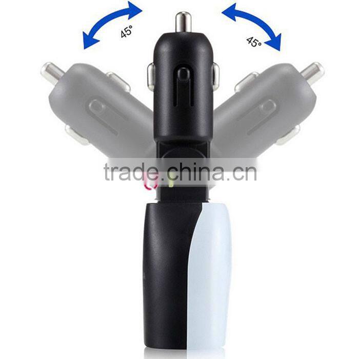 Dual LED Display USB Car Charger For Samsung Galaxy S6 Note 5 4 iPhone HTC White
