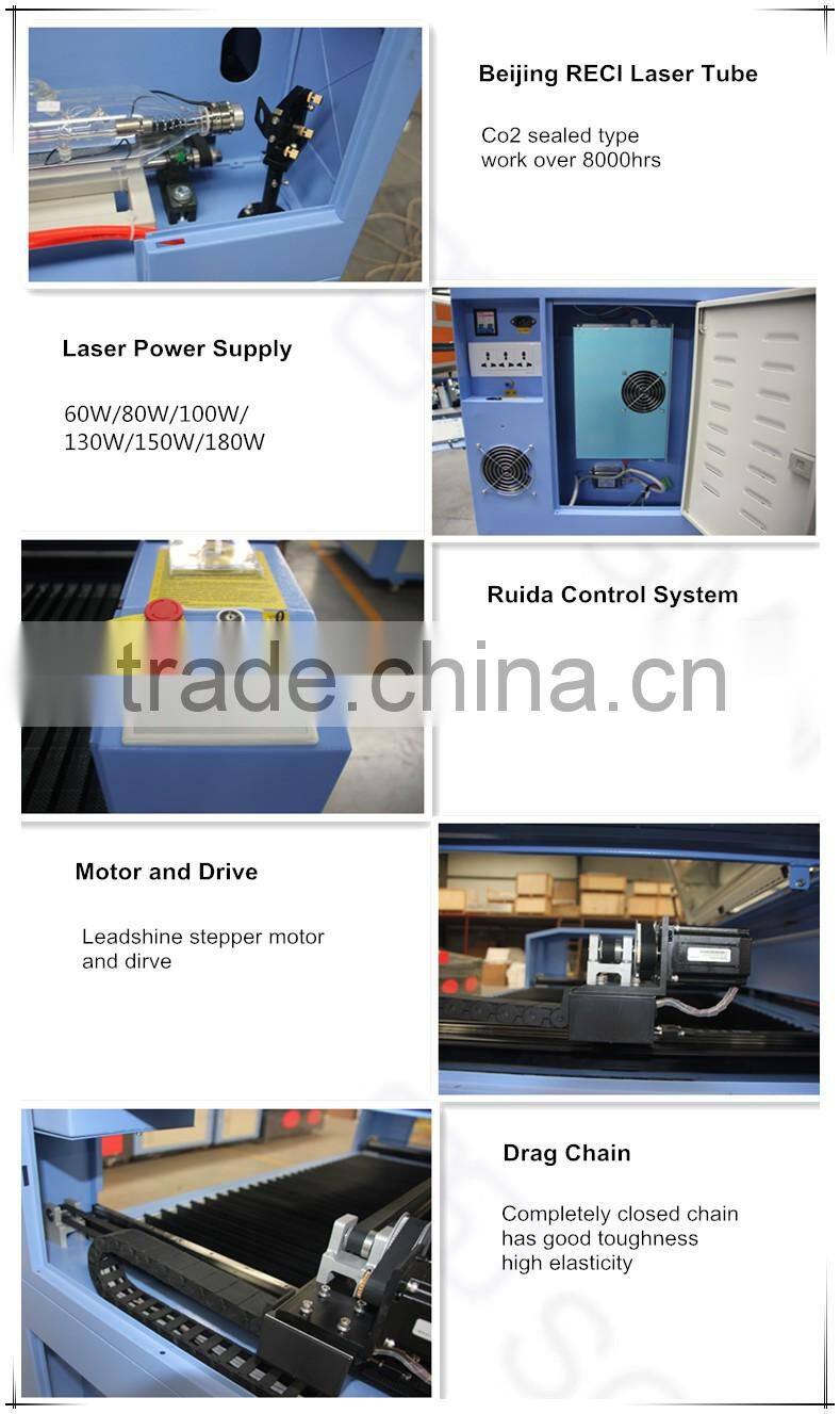 hobby metal laser cutting machine with reci laser tube 100w