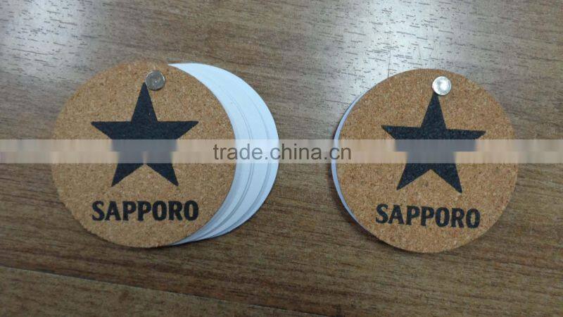 2014 Hot sale wood cover notepad cup mat