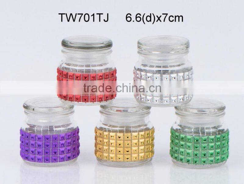 TW764 small glass candy jar