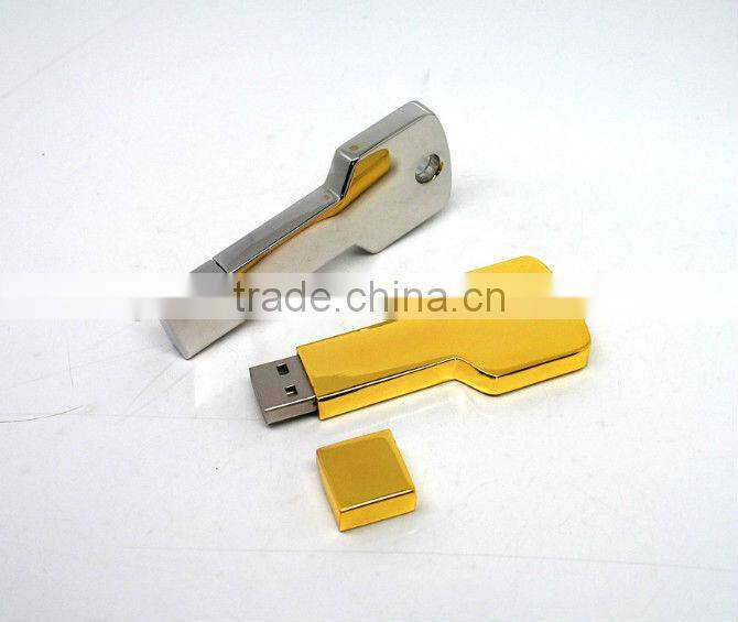 hot metal usb flash disk key shape 1/2/4/8/16/32gb