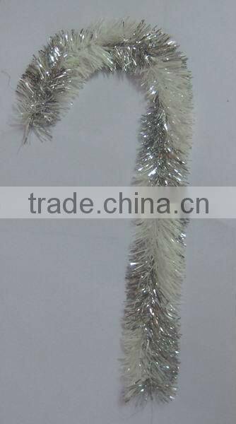 24 inch Foil PVC Christmas Decorations Tinsel Candy Cane