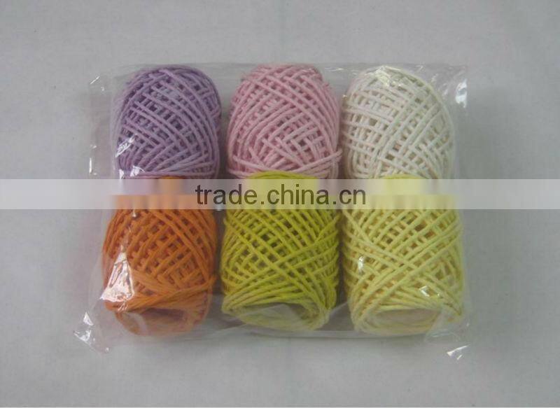 HOT SALE 4pk 10M Paper Raffia Ribbon Cops