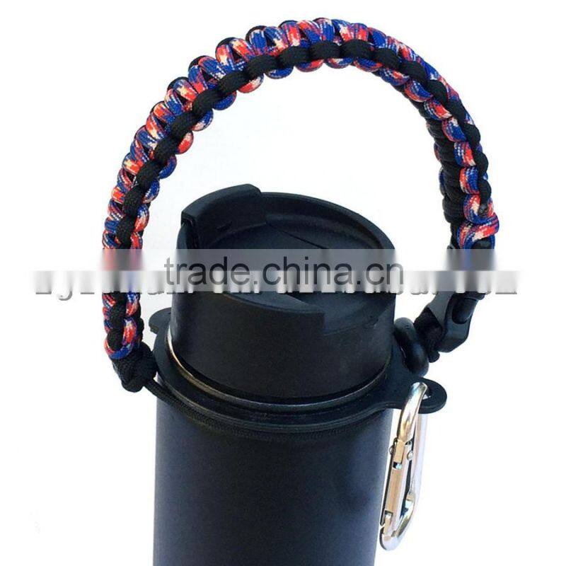 new fashion 550lb paracord handle for Hydro Flask rope bottle holder
