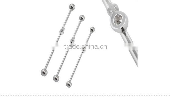 Fake industrial barbell piercing jewelry