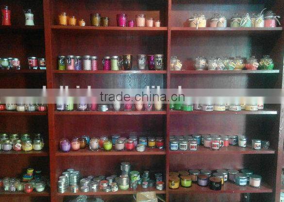 candle in glass jar, scent or unscented, color candle for wedding party or christmas decoration