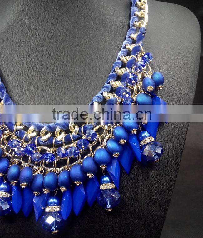 Luxury Crystal Party Necklace Vintage Jewelry Water Drop Collar Necklace New Design 2015