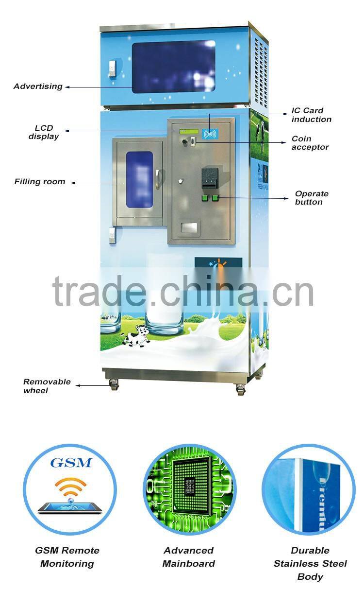 Coin operated automatic milk vending machine for sale