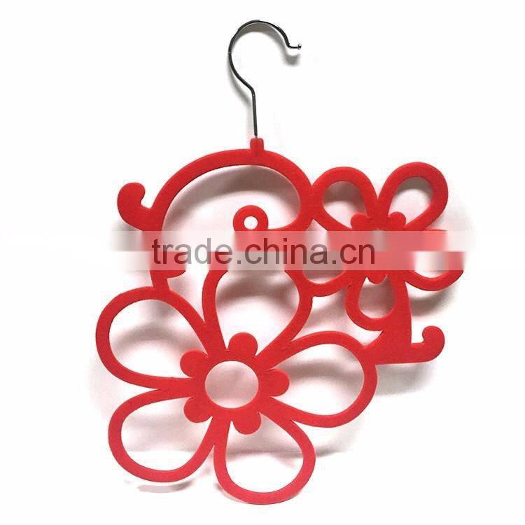 Rose flower shape velvet Flocked scarf cc