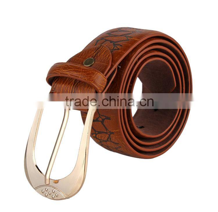 2015 hot sell customs PU genuine leather belt for man