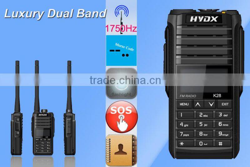 dual band display/standby/working transceiver with Morse Code and High Light Lamp