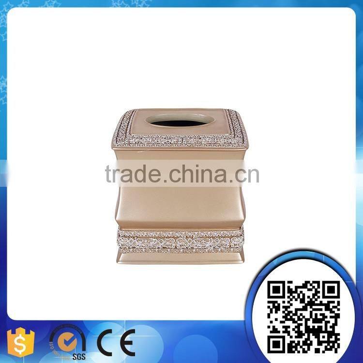 2016 Wholesale China High Grade Gold Polyresin Bathroom Accessory Set With Liquid Soap Dispenser