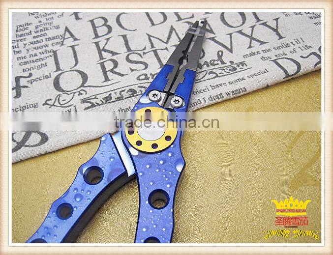 New fancy blue space aluminum alloy multifunctional pliers, fishing pliers, fishing scissors, fishing tools