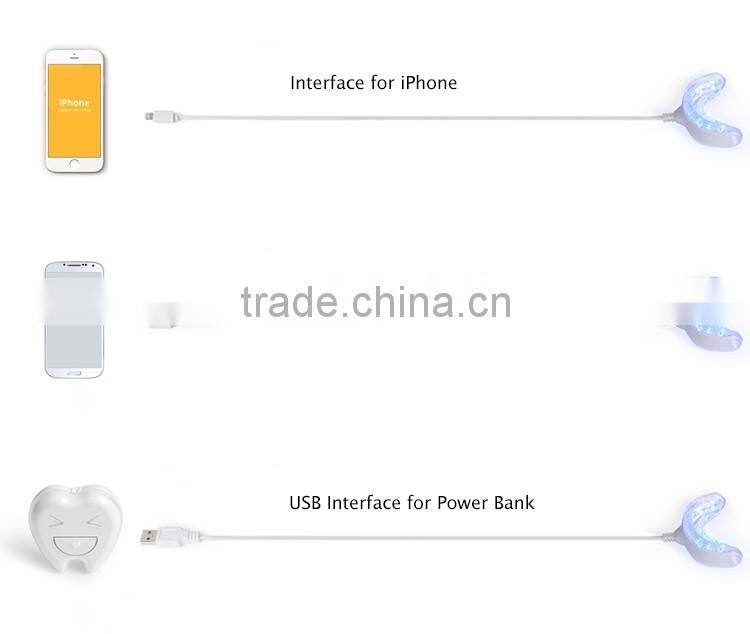 2016 The best Teeth Bleaching LED Light Interface The USB Or Your Phone OEM With 16 Bulbs