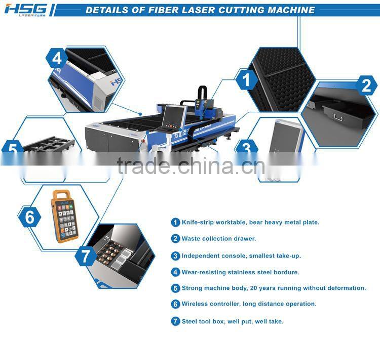 HS-M3015C HSG 500W CNC metal laser cutting engraving machine for sale