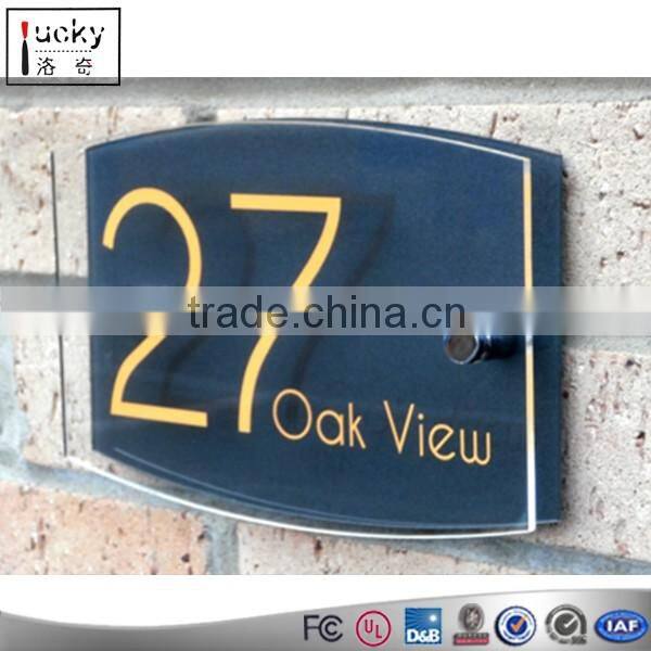 Available custom size Illumination led house/office sign plaque