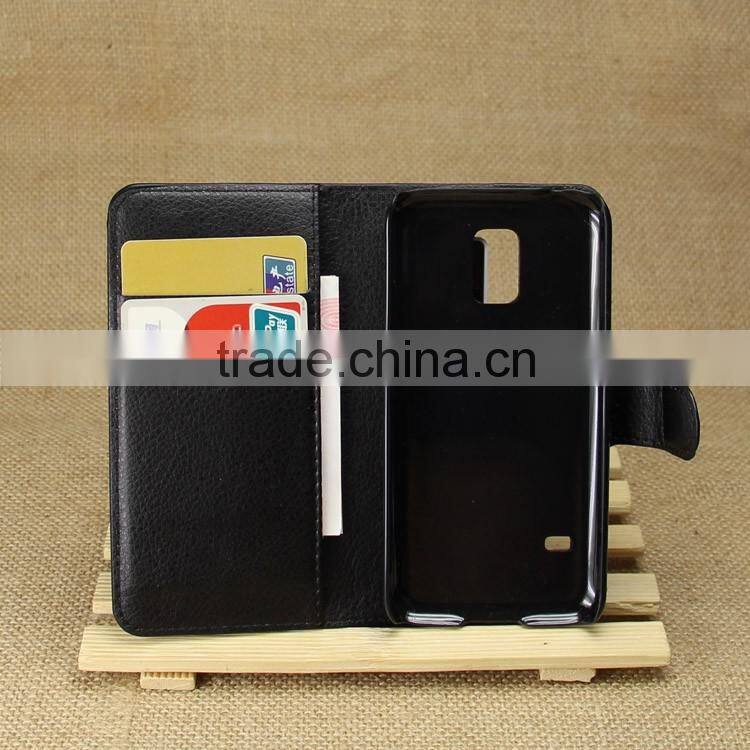 HOT SELLING Luxury Case for Samsung Galaxy S5 mini PU Leather Flip Cover with Wallet