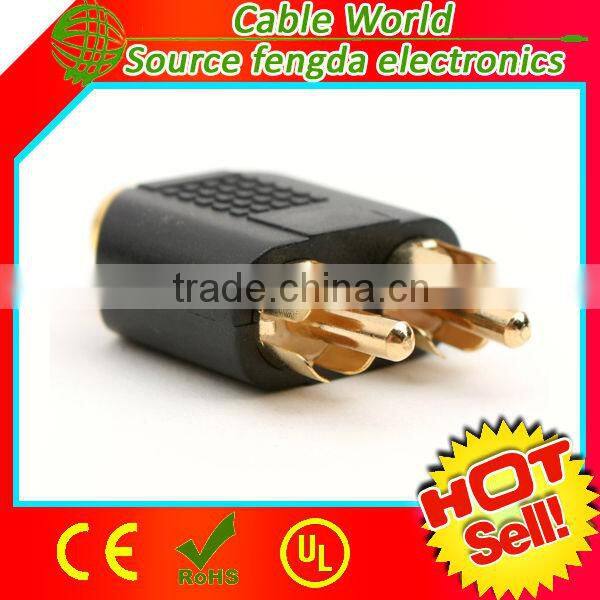 3.5mm to RCA adaptor 3.5mm stereo female to RCA male connector