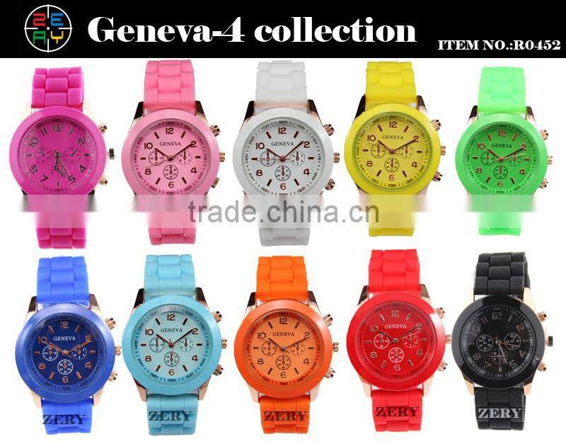 R0452 100% factory direct sell cheap watch, alloy case japan movt watch geneva watch
