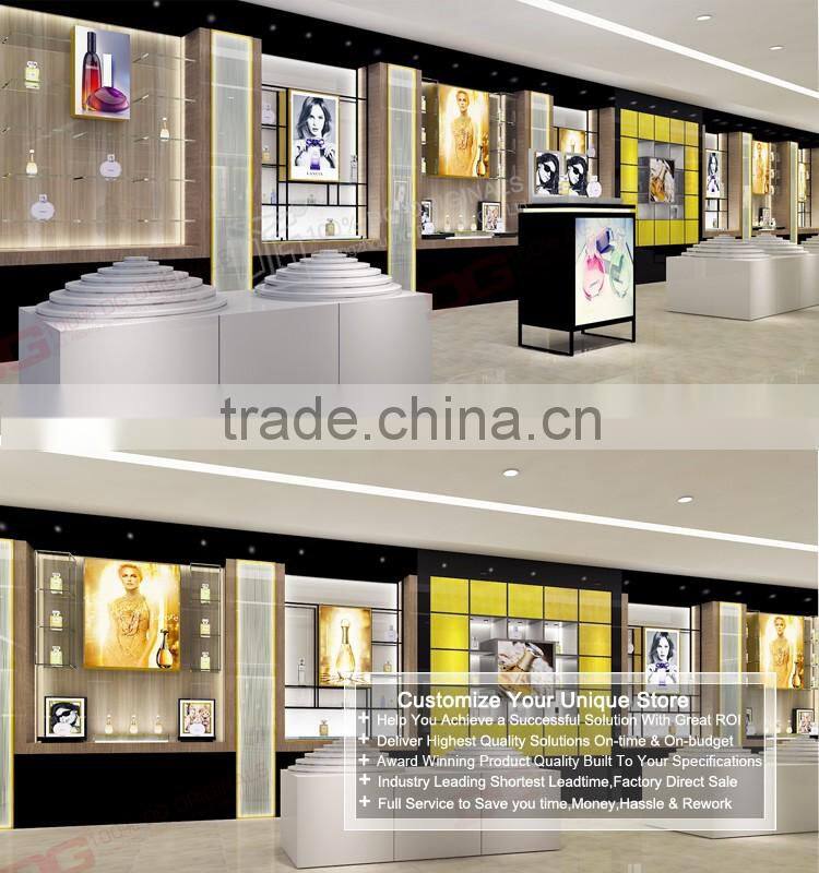 European Stylish Perfume Shop Shopping Mall Glass Perfume Cabinet